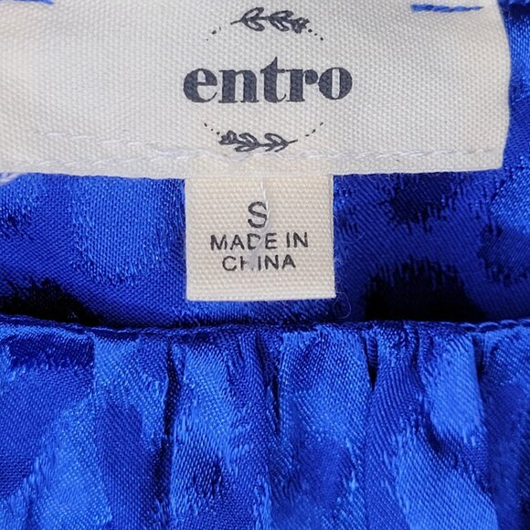 Entro Blue Leopard Print Blouse - Picture 4 of 7